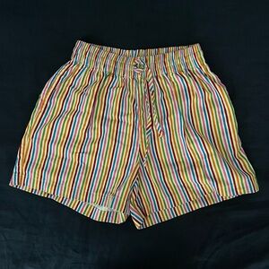 Lucy & Yak Red and Yellow High Waist Shorts